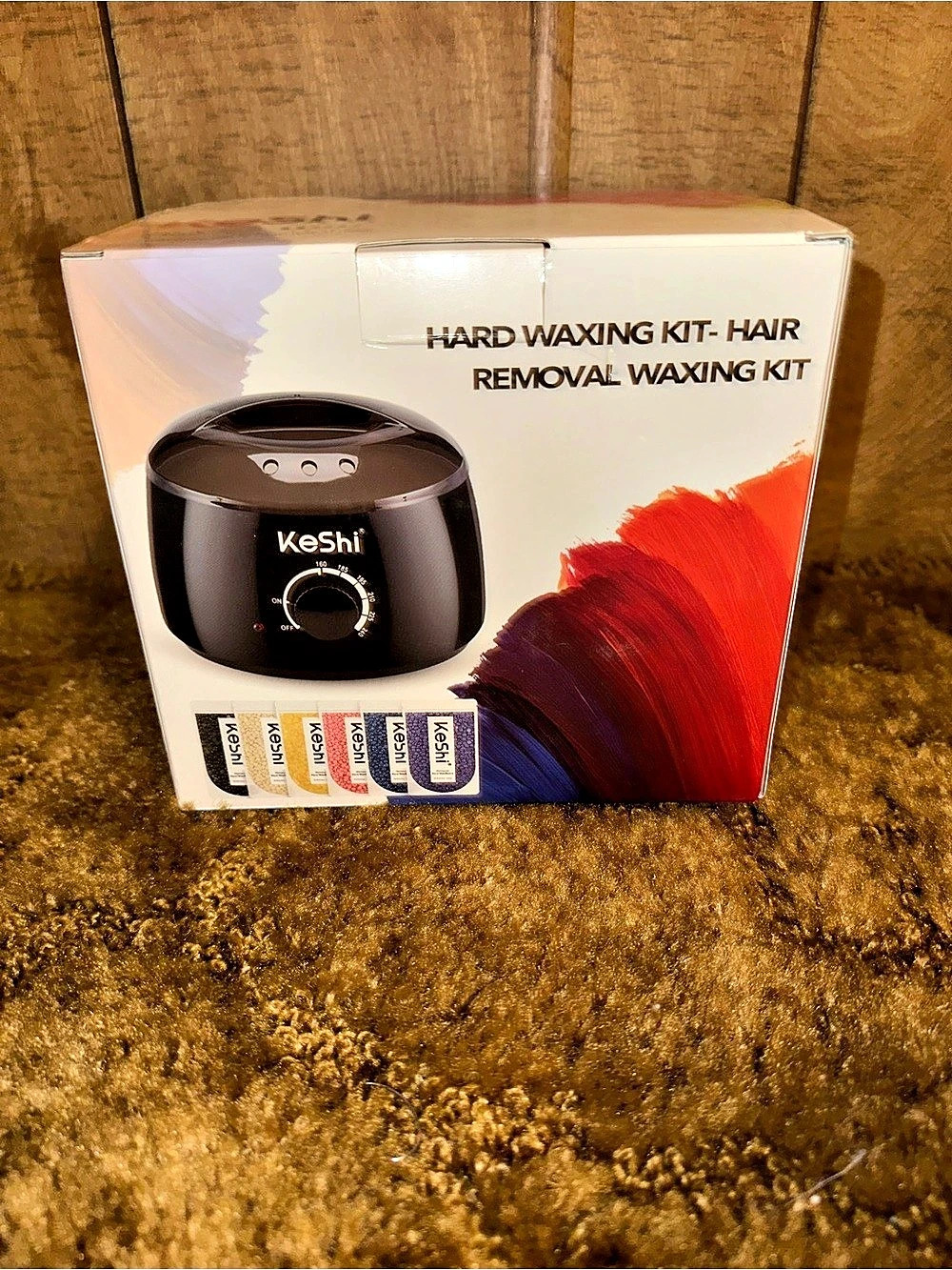 BRAND NEW, NEVER OPENED KeShi Hard Waxing Kit Hair Removal Waxing Kit Black & Wh